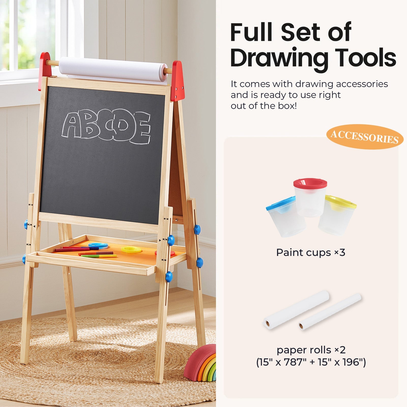 Tiny Land® 3-in-1 Kids Art Easel