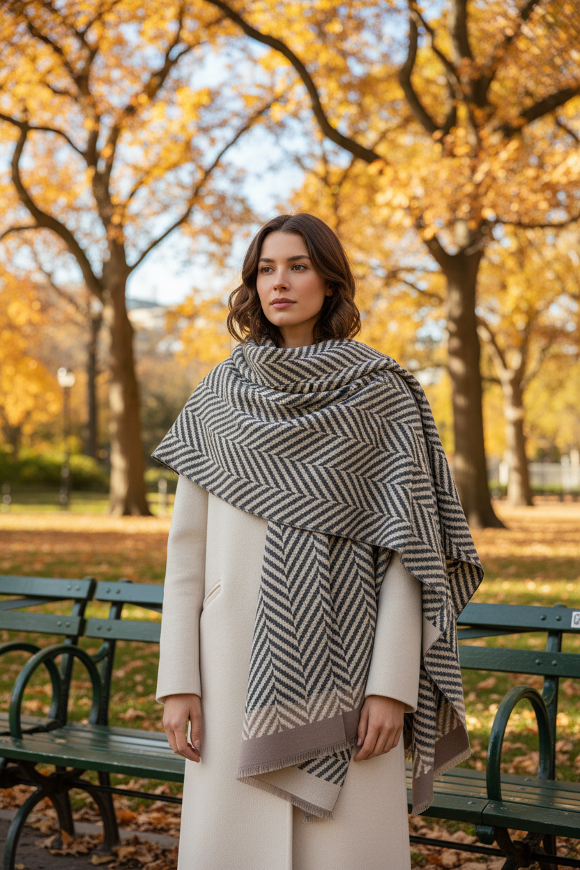 Autumn Library Soft Cotton Wrap