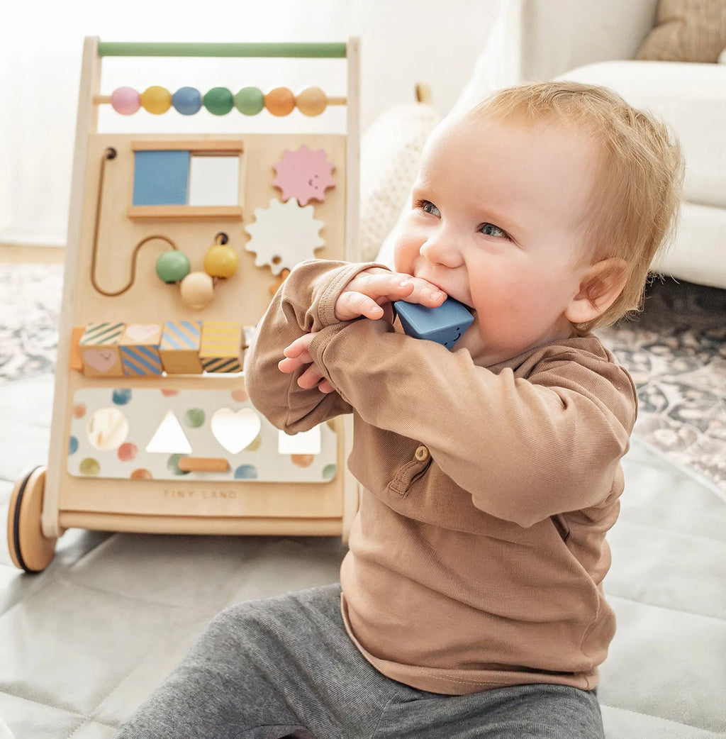 Tiny Land® Natural Wooden Baby Walker