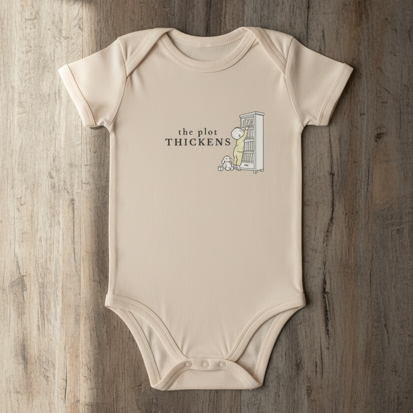 Beige lay flat the plot thickens bodysuit