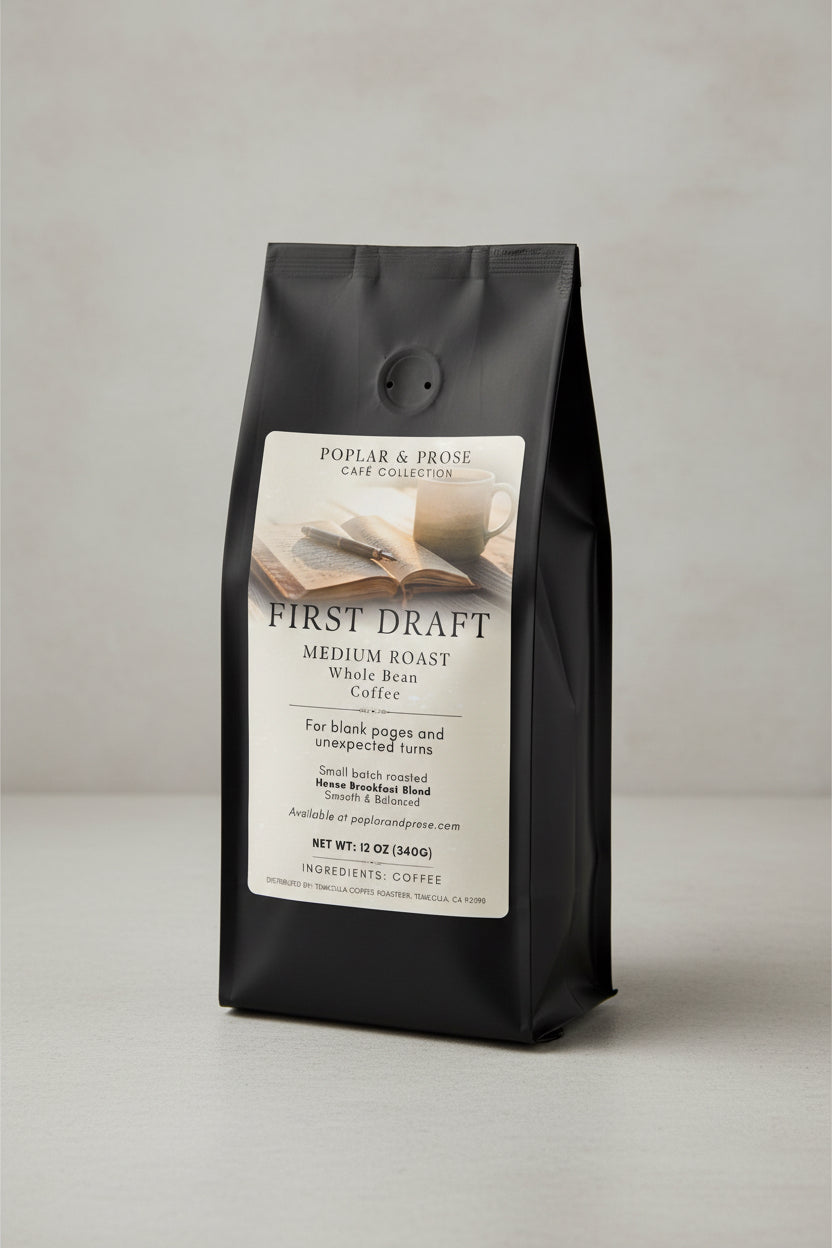 First Draft Whole Bean Coffee in black bag