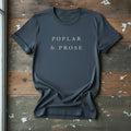 Poplar & Prose Organic Cotton Tee in Dark Heather Blue