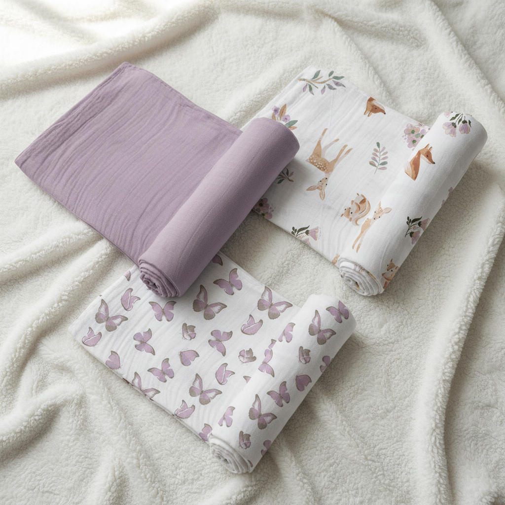 Mountain Meadow Swaddle Blanket, Set of Three