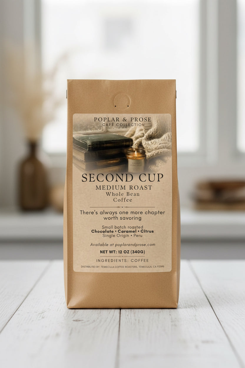 Second Cup Coffee Bag on the counter