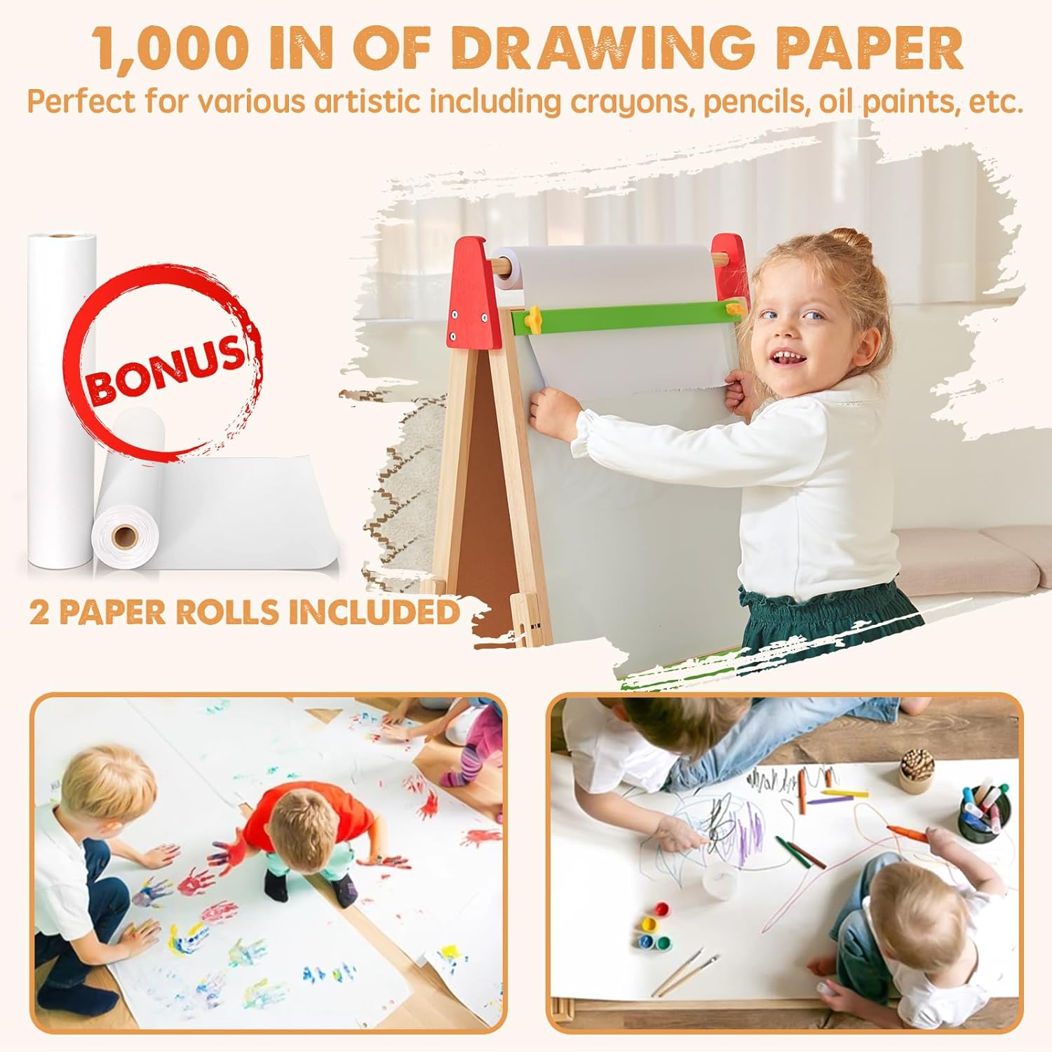 Tiny Land® 3-in-1 Kids Art Easel