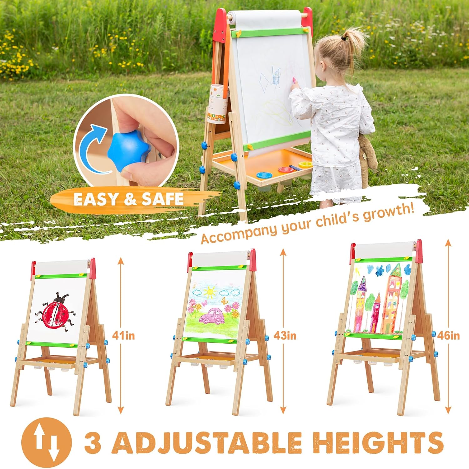 Tiny Land® 3-in-1 Kids Art Easel