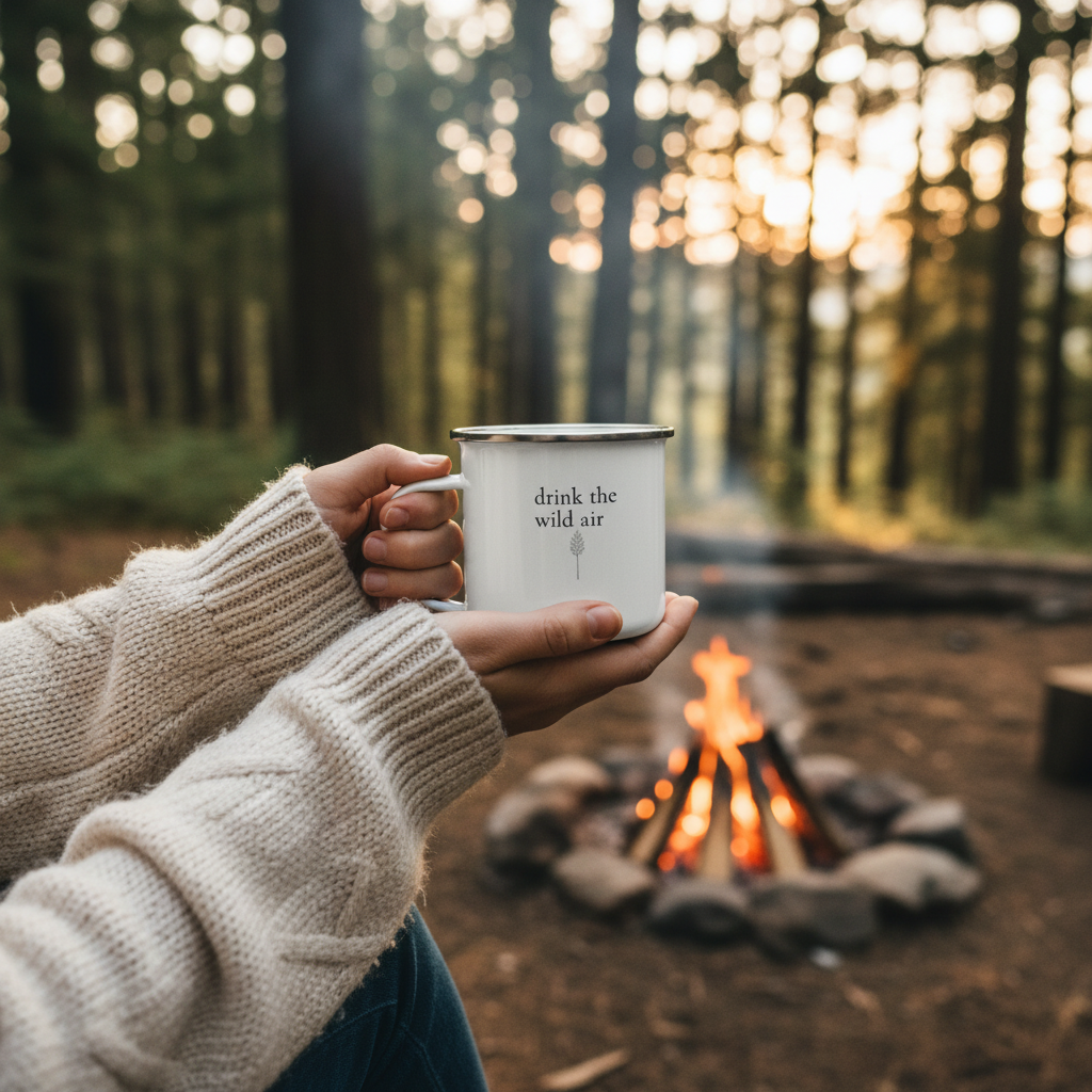 Wild Air Enamel Camp Mug | Outdoor Coffee Mug