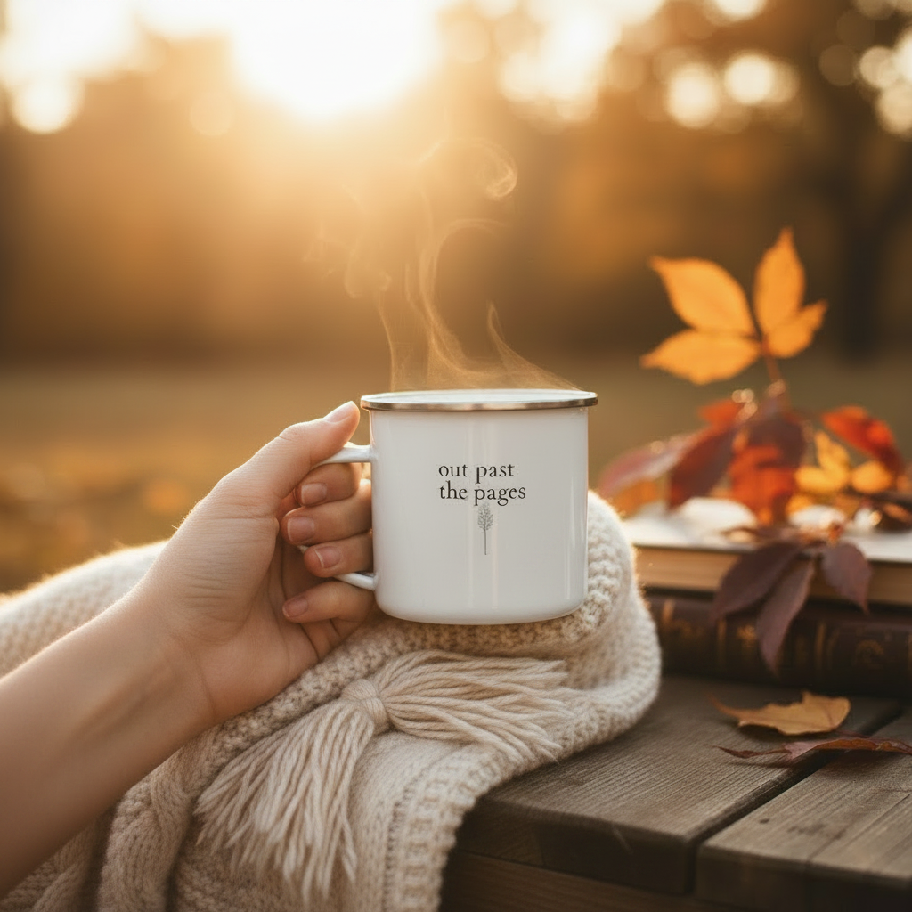 Past the Pages Enamel Camp Mug | Outdoor Coffee Mug