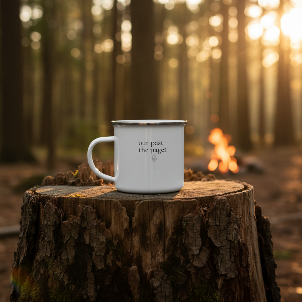 Past the Pages Enamel Camp Mug | Outdoor Coffee Mug